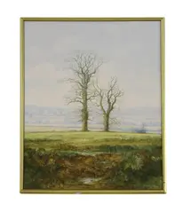 John Ridgewell, Untitled, oil on board 53 x 42cm; and another by the same hand 'TILES