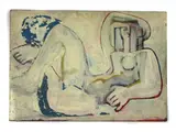 Colin St John Wilson, Untitled, three oil paintings 78 x 55cm