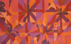 Colin St John Wilson, Untitled, Sir Colin St John Wilson (1922-2007) ABSTRACT IN COLOURS Acrylic on canvas