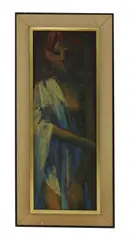 Maurice Man, Untitled, oil on board 71 x 24cm and 64 x 24cm (2) .