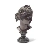 Stoldo Lorenzi, patinated bronze bust of the head of Galatea, patinated bronze