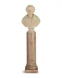 William Theed, carved white marble portrait bust of a gentleman believed to be William Clifford, marble