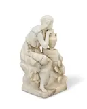 Guglielmo Pugi, carved alabaster figure of 'Rebecca at the Well', alabaster