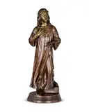 Raoul François Larche, patinated bronze model of the young Christ, patinated bronze