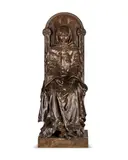 Henri Allouard, patinated bronze figure of 'Helouise Au Paraclet', patinated bronze