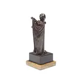 Carl Kauba, patinated bronze metamorphic figure of an erotic maiden, patinated bronze