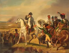 Joseph van Lil, Napoleon at the Battle of Friedland, oil on canvas