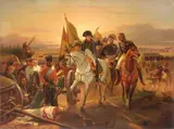 Joseph van Lil, Napoleon at the battle of Wagram, July 1809, oil on canvas