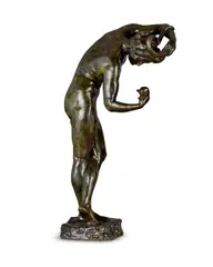 Auguste Puttemans, patinated bronze model of 'Eve', patinated bronze