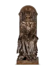 Henri Allouard, patinated bronze figure of 'Helouise Au Paraclet', patinated bronze