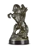 Joseph Breitner, patinated bronze figure of 'St George Patronus', patinated bronze