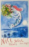Marc Chagall, Nice, Soleil, Fleurs, 1962, Color lithograph on paper; Éditions Commissariat général au tourisme Français, Paris