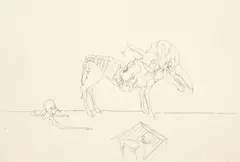 Untitled #5 by called Dado Miodrag Djuric, 1967, Etching on paper; signed and dated 'Dado 67' in pencil lower right, sold Oct 2024