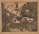 James Ensor, Le Roi Peste, 1895, Etching on paper; signed 'James Ensor' in pencil lower right