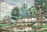 Emmanuel de La Villéon, L'Etang, oil on canvas