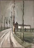 Georges Laporte, Route de Flanders, oil on canvas