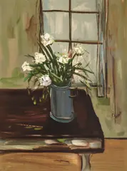 Georges Laporte, Vase de Fleurs Blanches, 1965, Color lithograph on paper; signed 'G. Laporte.' lower right