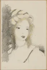 Marie Laurencin, Tête de femme, vers la droite (Marchesseau 176), 1932, Color lithograph on paper; signed 'Marie Laurencin' in pencil lower right