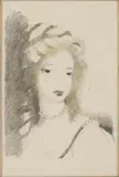 Marie Laurencin, Tête de femme, vers la droite (Marchesseau 176), 1932, Color lithograph on paper; signed 'Marie Laurencin' in pencil lower right