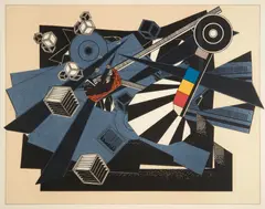 Alain Le Yaouanc, Mata Haru (Le Yaouanc: Lith1969-0013), 1969, Color lithograph on paper; signed 'Aleyaouanc' in pencil lower right