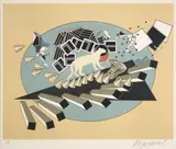 Alain Le Yaouanc, Sans-titre from Le Voyage d'Ulysse (Le Yaouanc: Lith1977-0012), 1977, Color lithograph on paper; signed 'Aleyaouanc' in pencil lower right
