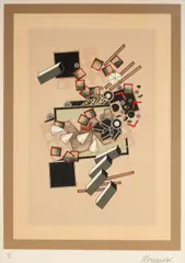 Alain Le Yaouanc, L'épiderme Facultatif (Le Yaouanc: Lith1971-0002), 1971, Color lithograph on paper; signed 'Aleyaouanc' in pencil lower right