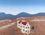 Thomas McKnight, Schloss Remseck, 1980, Color screenprint on paper; signed 'McKnight' in pencil lower right