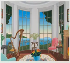 Eastern Shore by Thomas McKnight, 1986, Color screenprint on paper; signed 'McKnight' in pencil lower right, sold Oct 2024