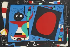 Joan Miró, La Femme au miroir (Mourlot 174), 1957