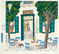 Vengera by Thomas McKnight, 1986, Color screenprint on paper; signed 'McKnight' in pencil lower right, sold Oct 2024