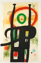 Joan Miró, Le grand ordinateur (Dupin 503), 1969, Color etching, aquatint, and carborundum on paper; signed 'Miró.' in pencil lower right