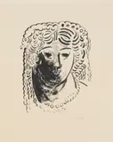 Mujer by José García Ocejo, ink and brush on paper, sold Oct 2024