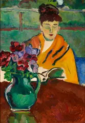 Jean Puy, La Femme aux Fleurs, oil on canvas