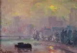 Georges Ferro La Gree, Harbor Mist at Sunrise