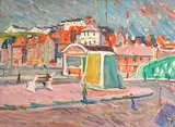 Emile Sabouraud, Le Pollet à Dieppe, oil on canvas