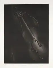 Laurent Schkolnyk, Le violon retrouvé,, Mezzotint on Hahnemühle watermarked paper; signed 'Schkolnyk' in pencil lower right