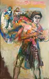 Walter Spitzer, Le Peintre Vagabond, oil on canvas