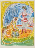 Kostia Terechkovitch, Les quatre éléments du cirque, from the portfolio Les petites filles modèles (Terechkovitch 17),, Color lithograph on paper; signed 'C. Terechkovitch' in pencil lower right; framed