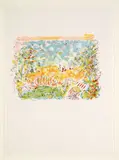 Kostia Terechkovitch, Matinée sur la plage (Terechkovitch 113), 1961, Color lithograph on Japan paper; titled on an unidentified label affixed to the verso; framed