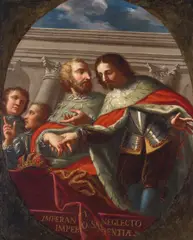 Spanish School, Imperanti neglecto imperio sapientiæ, oil on canvas