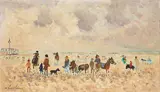André Hambourg, Temps país par la plage, oil on canvas