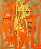 Maurice Cockrill R.A., Small fire, oil on linen