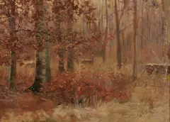 Charles Albert Burlingame, The Woodlot, oil on canvasboard
