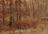 Charles Albert Burlingame, The Woodlot, oil on canvasboard
