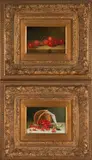 American School, 20th Century, A Pair of Still Lifes of Cherries, oil on panel