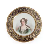 Sèvres, Chateau des Tuileries Hand-painted Portrait Porcelain Plate