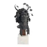 Carol Thornton, Bronze Head of a Native American, Bronze