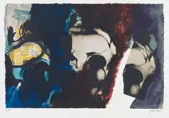 John Piper C.H., Eye and Camera: Red, Blue and Yellow, Screenprint in colours, 1980, on wove paper