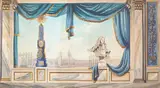 Martin Battersby, A partial design for the interior decoration of the ballroom at the Carlyle Hotel, New York