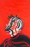 Tony Bevan R.A., Self Portrait (Neck), PC888, Charcoal, pigment and acrylic on canvas
